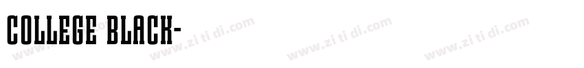 College Black字体转换
